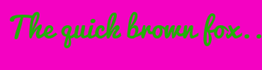 Image with Font Color 23AE0A and Background Color F402C2